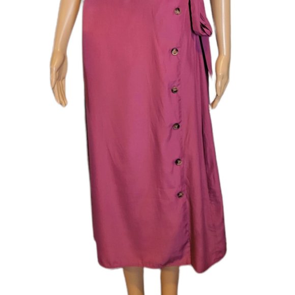 URBAN OUTFITTERS  Midi Wrap Dress short sleeves  Size M EUC - Picture 2 of 8
